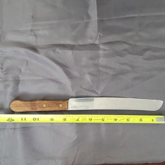 Vintage Sky-Line Bread Knife Stainless Steel Wood Handle Made In England 13" - Picture 5 of 5